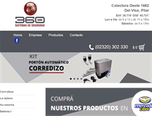 Tablet Screenshot of 360sistemasdeseguridad.com